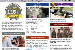 U.S. Army Reserve Family Programs Snapshot Monthly Newsletter