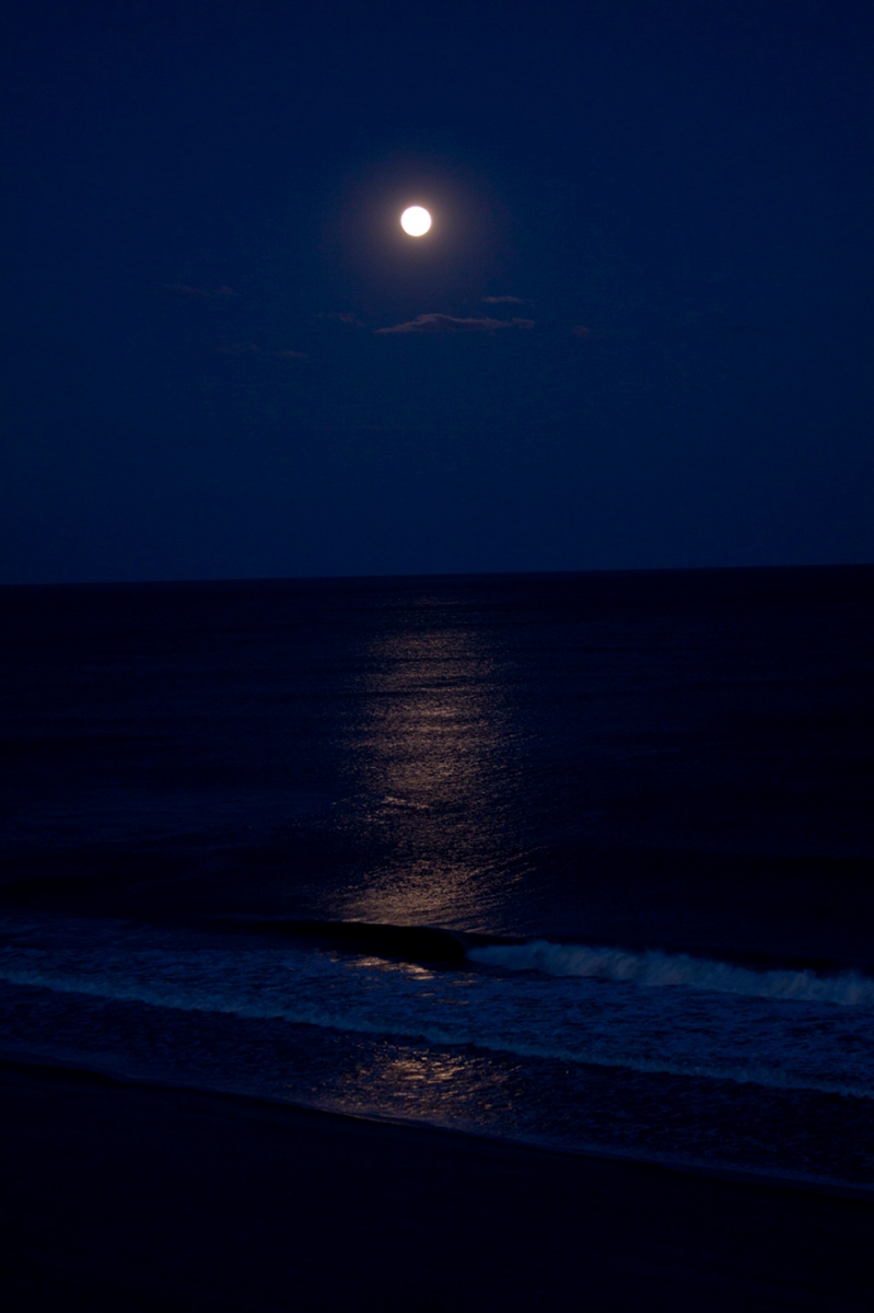 Coastal Moon Set
