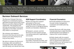U.S. Army Reserve Family Programs Survivor Outreach Services Flyer