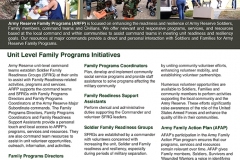 U.S. Army Reserve Family Programs Unit Focus and Program Support Flyer
