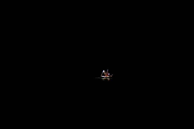 Alone in the night.